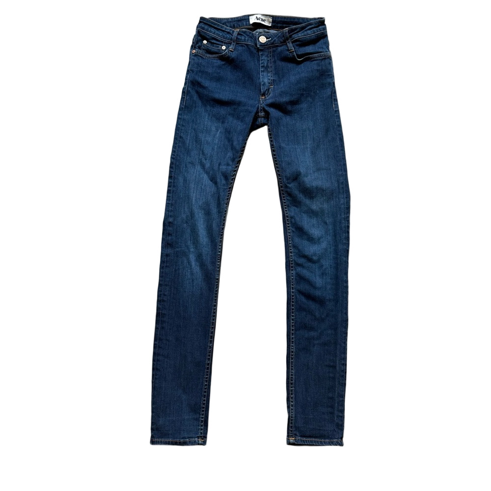 Acne Dark Blue Skinny Women's Jeans Size 26 32 Casual Streetwear Denim Basic